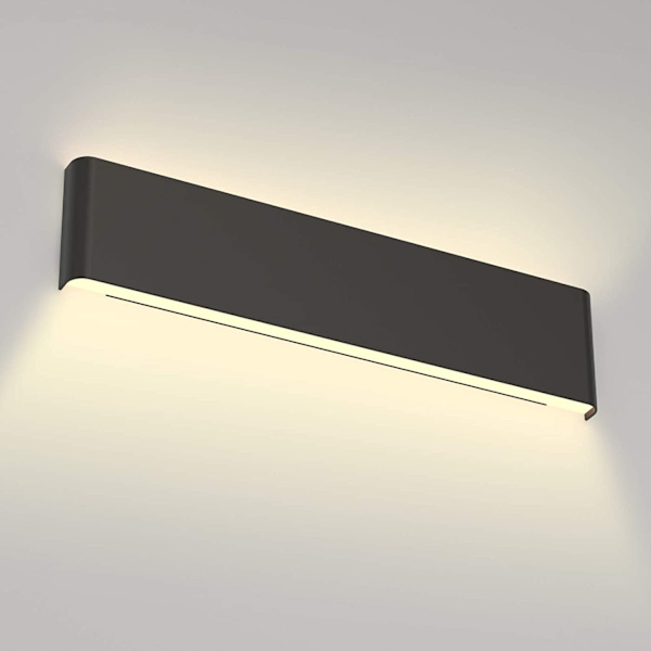 24in/44W Mat Sort Moderne Forfængelighedslys Op og Ned LED Forfængelighed