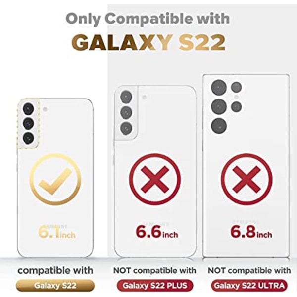 Sort, etui kompatibelt med Samsung S22 5G Ring Silicone Case Co