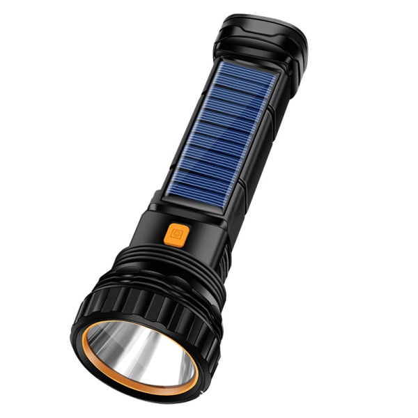 Solar/genopladelig multifunktionel 1000 lumen LED lommelygte, wit