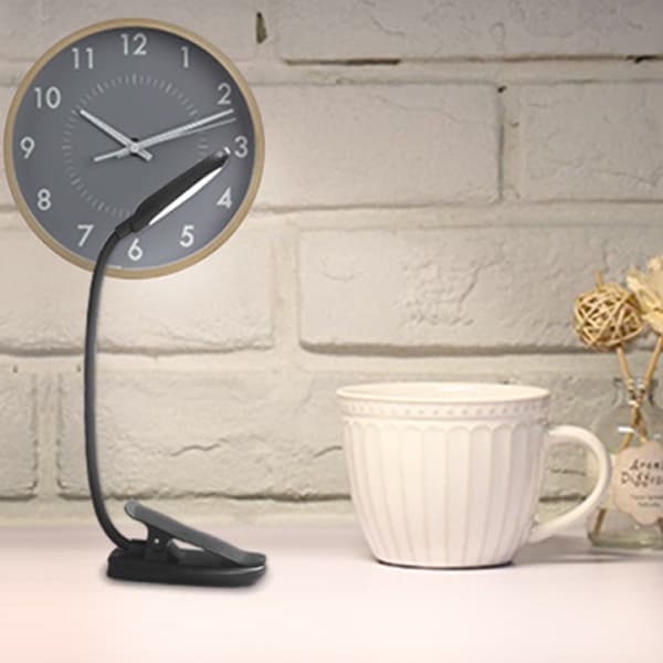 Lukuvalo, LED-lukuvalo, pidike, USB-ladattava, 360