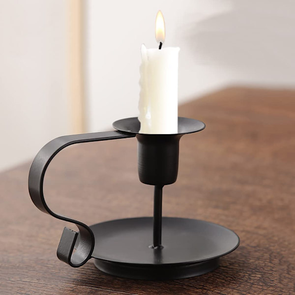 2-osainen taottu rautakynttilänjalka, suippenevat kynttilänjalat, deco