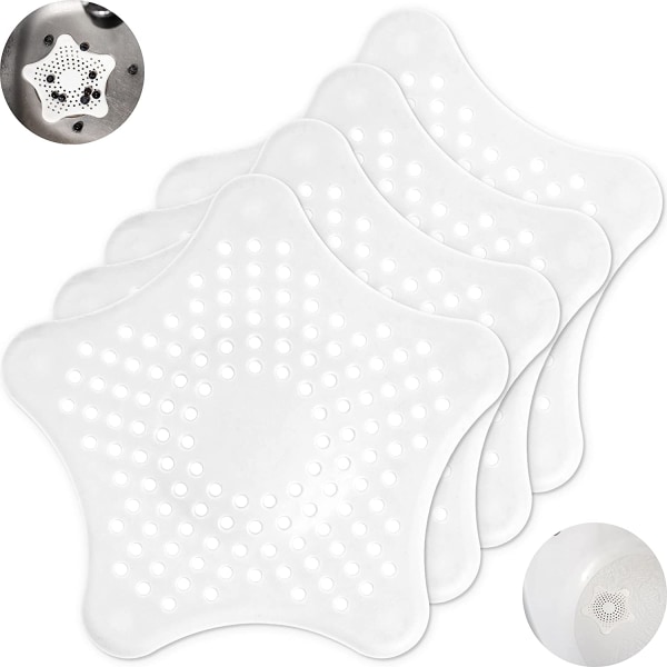 TPR vask afløbsbeskyttelse, 14,5 x 14,5 cm, sæt med 4 køkkenvask