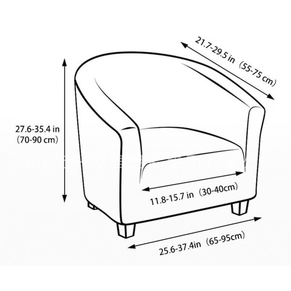 Chesterfield-nojatuolin päällinen, Jacquard-joustava venytys Tub Cha