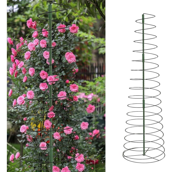 Spiralformad växtstöd, infällbar växtstödspåle | Infällbar tomatbur för rosa orkidélilja dahlia trädgårdsstödspåle för klätterväxter