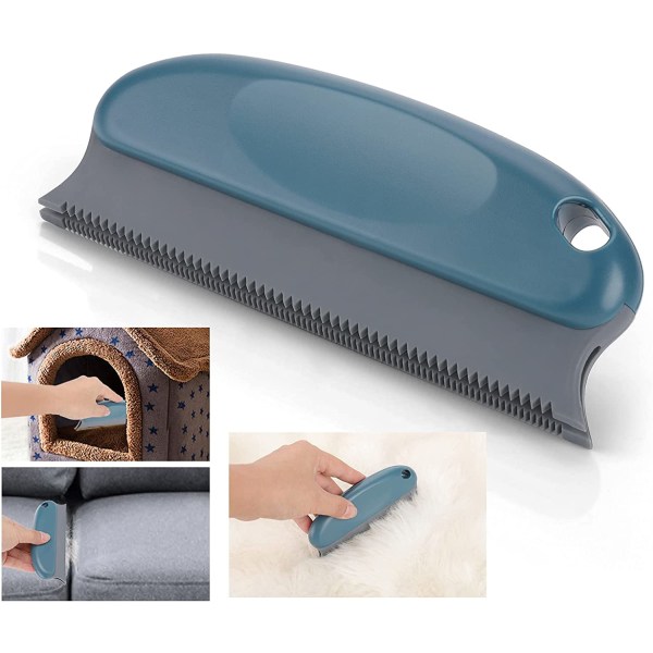 Pet Hair Brush, Dunkelblau, Dog Hair Remover for Carpet, Clothes,