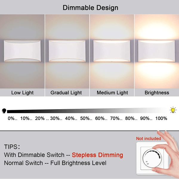 Justerbar LED-væglampe 7W Moderne væglampe