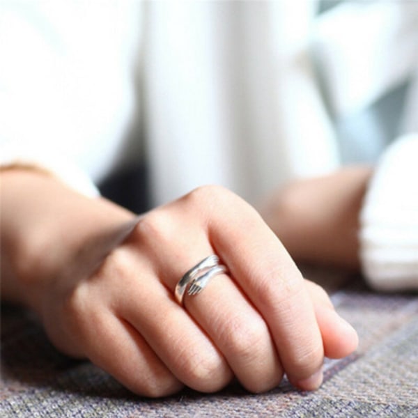 Fashion Copper Hug Ring Justerbar åpning Par Ring Personaliz