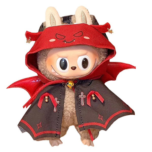 Labubu dockkläder, 17 cm blind box dockersättningsset (Lilla Djävulen) (Little Devil)