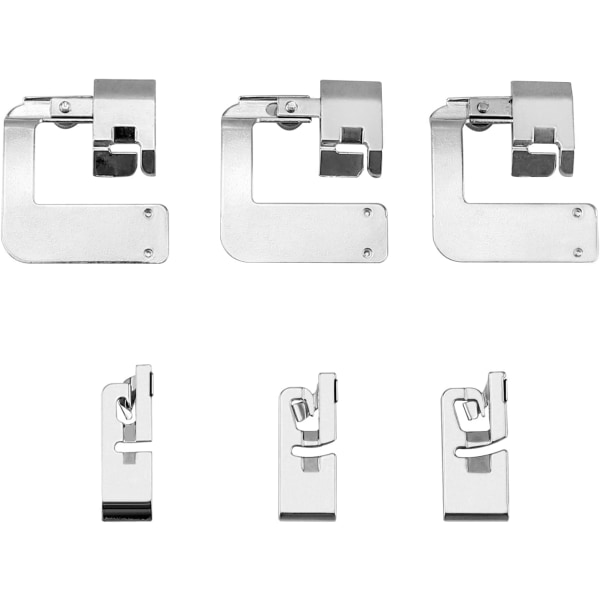 Pieces Sewing Machine Presser Foot, 3 Narrow Rolled Hem Feet, 3 W