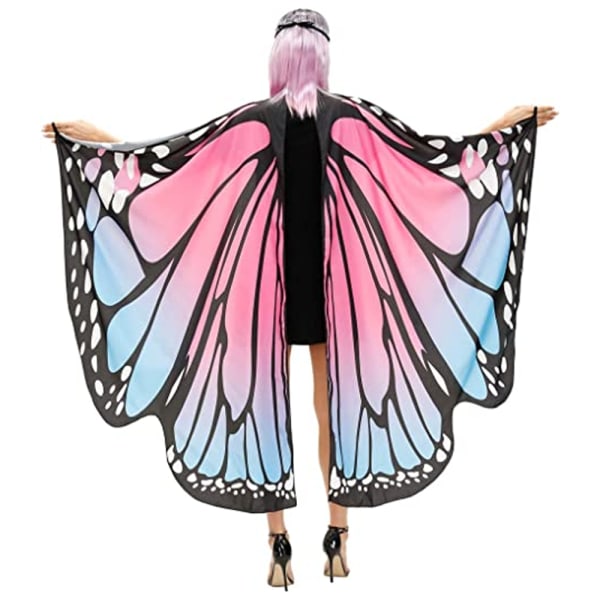 Butterfly Wings Kostume Voksen Halloween Sommerfugl Cape Costume W