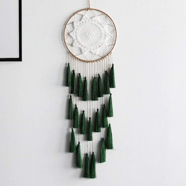 Macrame drömfångare för sovrum - Väggdekoration med tofsar