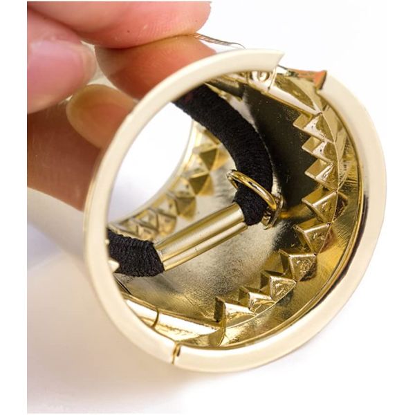 2 stk. Metal Hår Cuff Cuff Reb Ponytail Holder Metal Punk Elasti