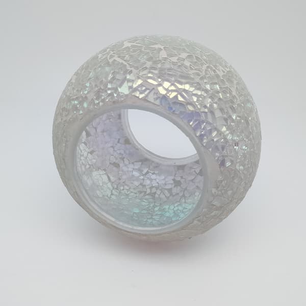 Solglaskula bordslampa missfärgad solmosaik spricka