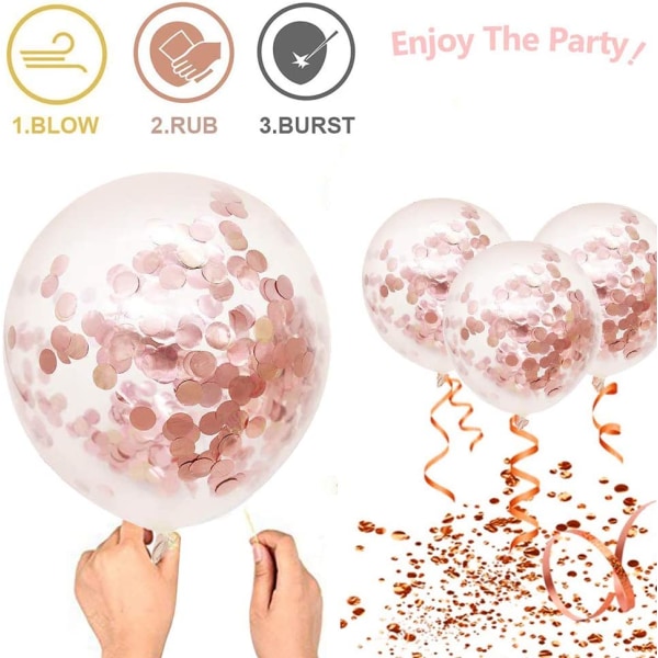 60 kappaletta konfettipalloa 30cm läpinäkyvä konfetti helium lateksipallo