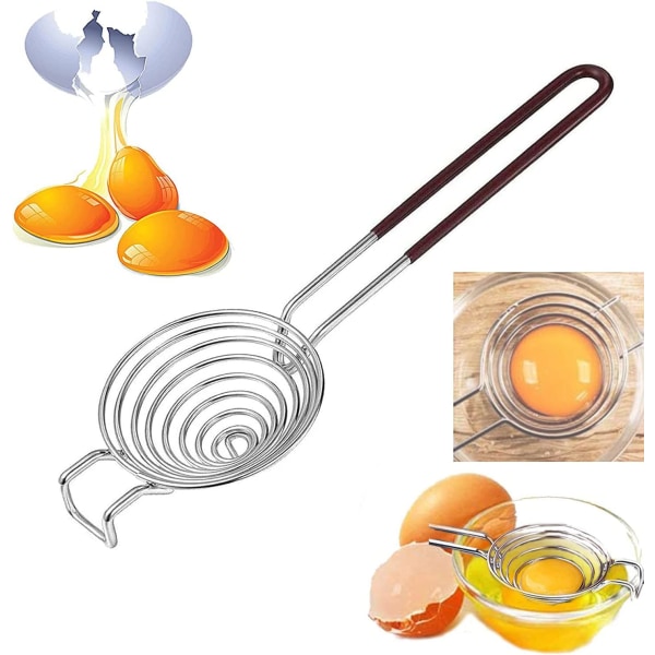 Eggeplommeseparator, eggehvitekstraktor, rustfritt stål egg sep