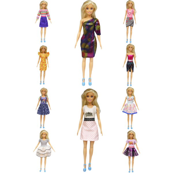 Klær til Barbie,10Stk Barbie Dukke Klær