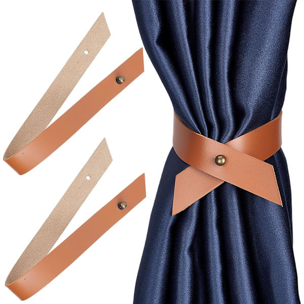 2 Pakk Brune Gardinbindinger Tilbake Klips Gardin Festemidler Utendørs Gardin