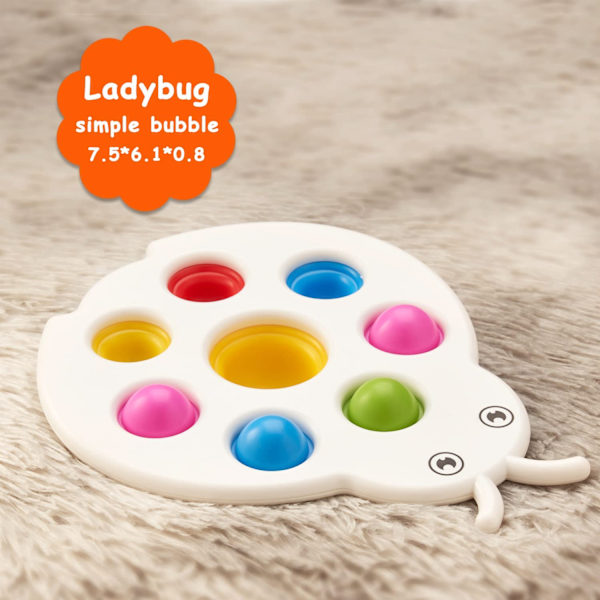 Enkel bubbla Fidget Popper sensoriska leksaker Present för 6+ månader Ba