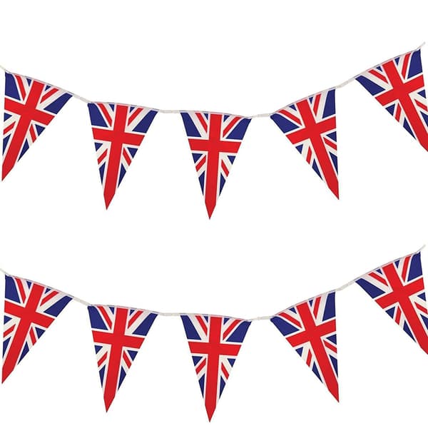 30 stk Union Jack vimpler fest jubileumsgatearrangement flaggbanner