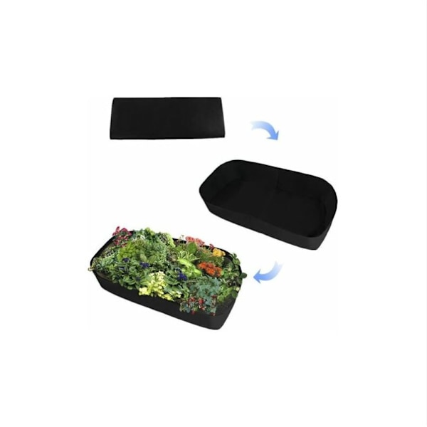 Rektangulær åndbar stof hævet seng Planter - Holdbar plante