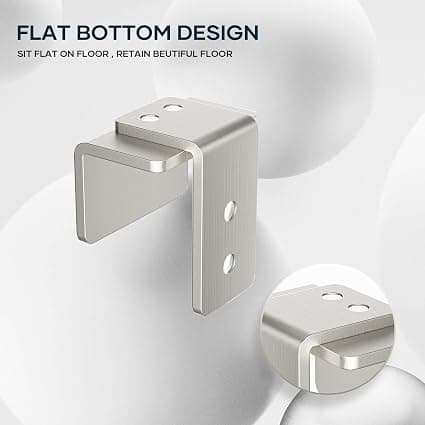 Sort, 2-pak nikkel skydedør bundskinne, U-form
