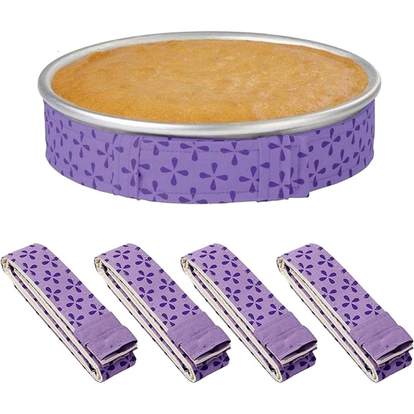 4-delad Bake Even Strip, Cake Pan Fukta Strips, Super Absorbe