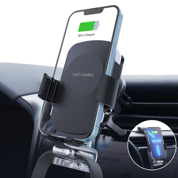 S13kc 3-i-1 trådløs biloplader Mobiltelefonholder til iphone