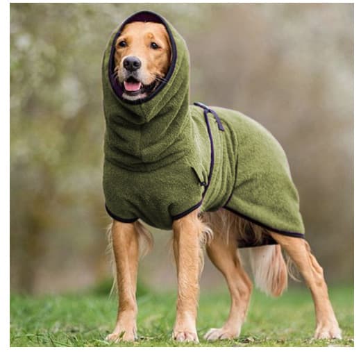Hunde badekåbe i frotté til tørring