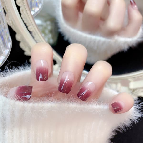 Violetit Tekokynnet Chic Pink Gradient Lyhyt Neliö Täysi Peitto 24