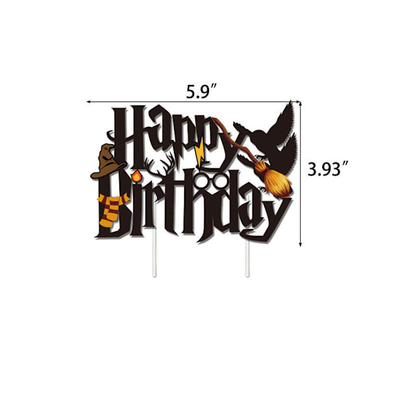 32 st Wizarding Cake Toppers, Födelsedagstårta Toppers, Cupcake A