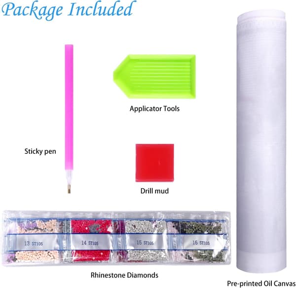 5D Diamantmaleri Kit, Rose Diamantmaleri Kit, Fuld Kit, Pa