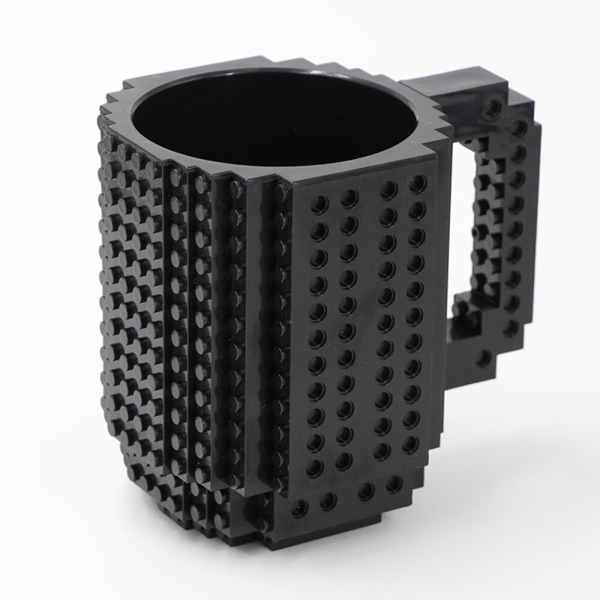 Byg-på mursten kaffekrus, sjov DIY-nyhedskop med Buildi
