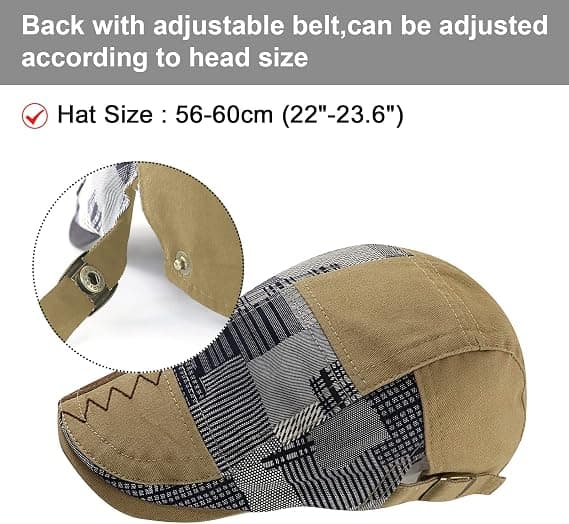 Herr Vintage Flat PU Läderhatt Justerbar Höst/Vinter Etnisk
