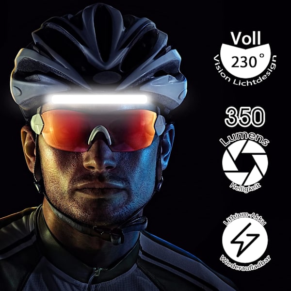Kraftig oppladbar hodelykt 230° LED hodelykt vanntett USB