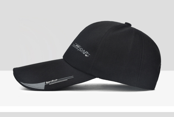 Sort og hvid sidejusterbar baseball cap golf hat motorcykel