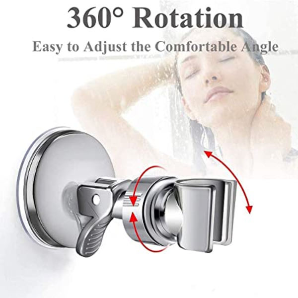 Brusehovedholder, aftagelig bruseholder med 360° rotation,