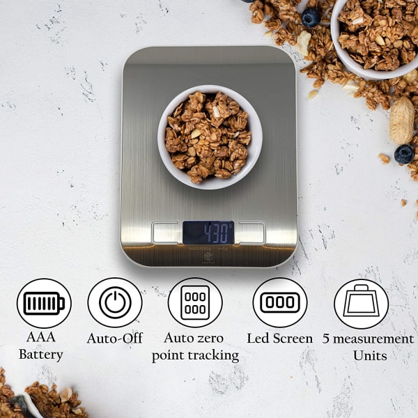 Digital elektronisk kaffevekt for matlaging