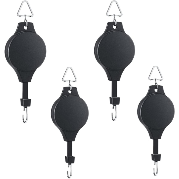 4 Pack Plant Pulley Retractable Plant Hook Pulley Adjustable Plan