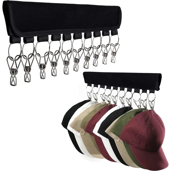Hatteholder for oppheng (2 pakke) hatteoppbevaring for rom og