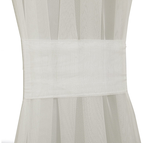 Glassdørpanel Vindusgardin Elegant Solid Voile Stanglomme