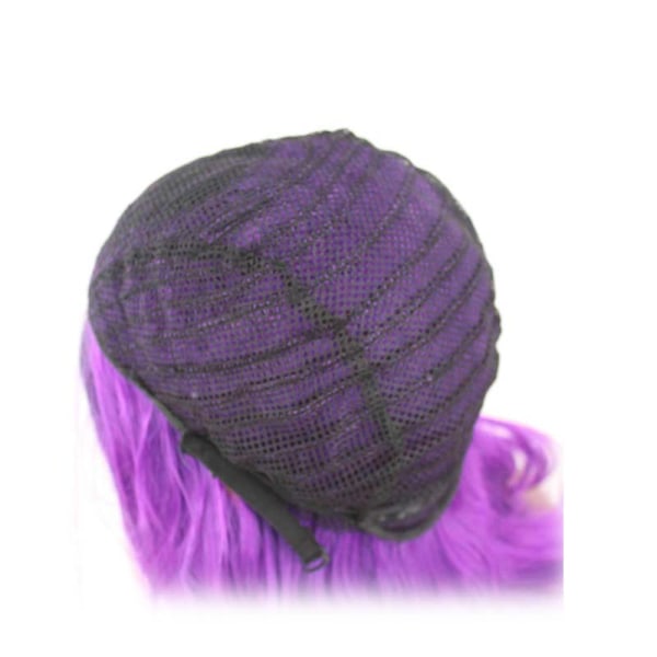 Blå-violet ansigtsindpakket cosplay anime paryk (24-25CM), kort