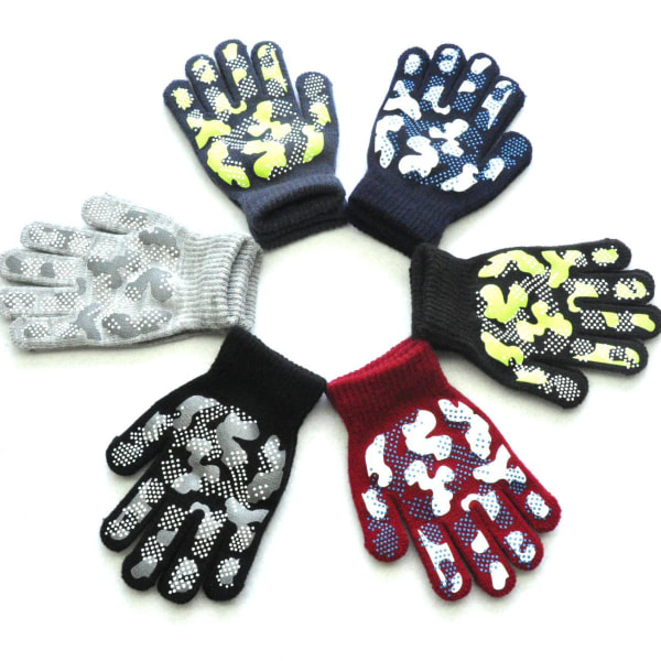Vintervarme strikkede handsker til børn i alderen 5-11 Grundskole