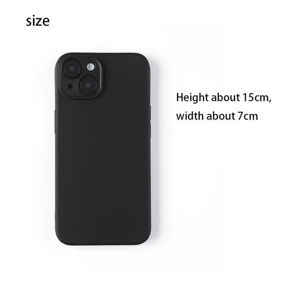 Kompatibelt iPhone 13 Sort Mat Blødt Telefoncover - 1 stk