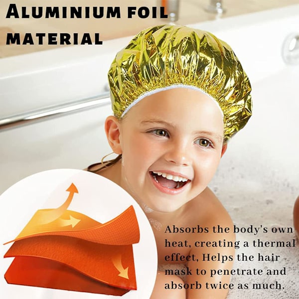 4 stk. oppvarmede hetter, aluminiumhårpleie oppvarmede hetter, naturlig Hai