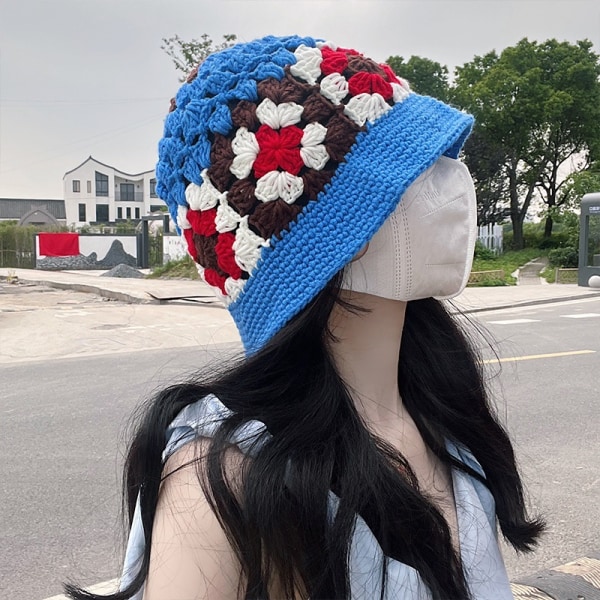 Hyun Ya vindblomst fiskerhat dame sommer hulstrik