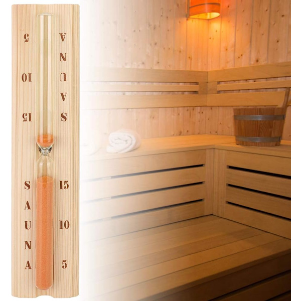 Tallskog Sauna Timglas 5/10/15 Minuter, Precision Trä Timglas