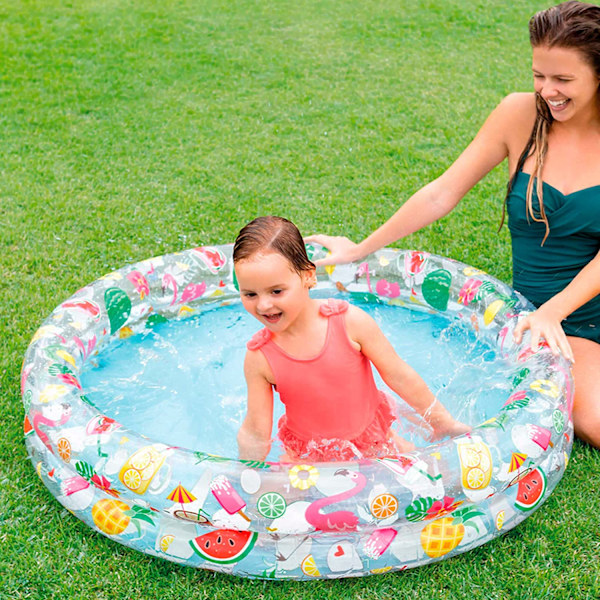 Oppblåsbar stjerner Kiddie 2 Ring Circles svømmebasseng (122cmX25cm