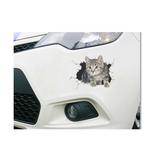 En 3D-simulering sød kat personlige kreative bilklistermærker, bil