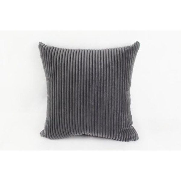 (Mörkgrå) Kuddfodral set om 2 sammet kuddfodral 45x45 cm,