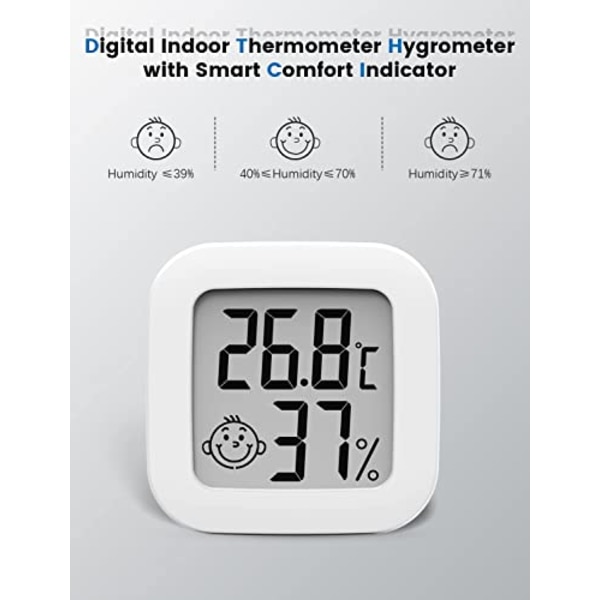 Mini digital inomhus hygrometer termometer, Temper